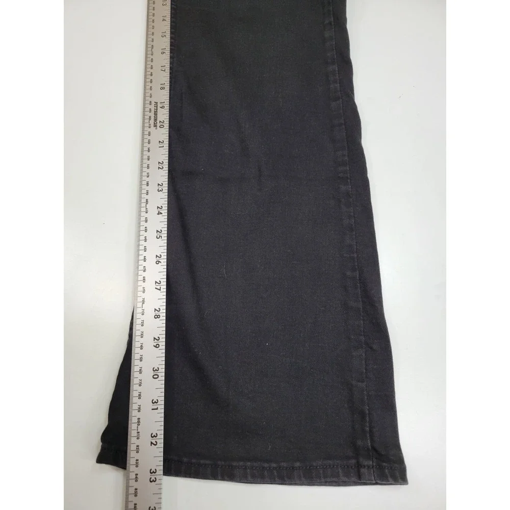 Lee Women's Black Bootcut Jeans Regular Fit Mid Rise Stretch Size 18 Long 36x33